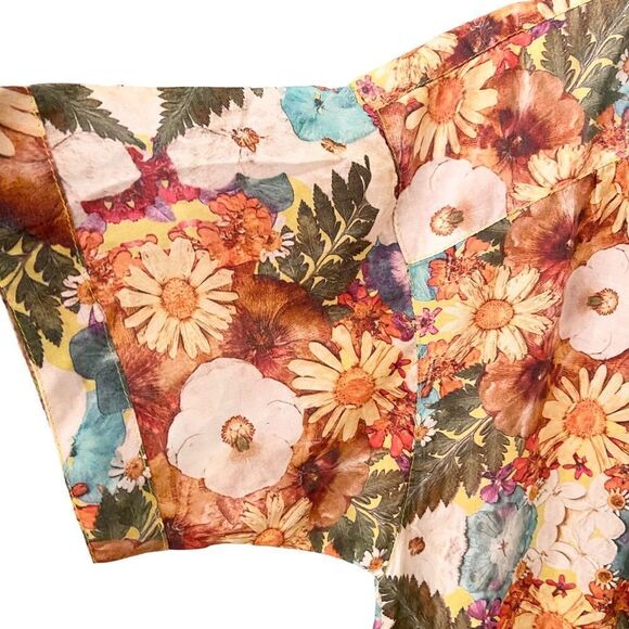 NEW Anthropologie The Moxy Collective Floral  Top - Picture 7 of 9